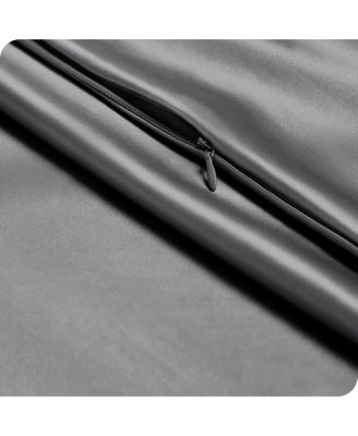 Poly Satin Zipper Closure Pillowcase Set