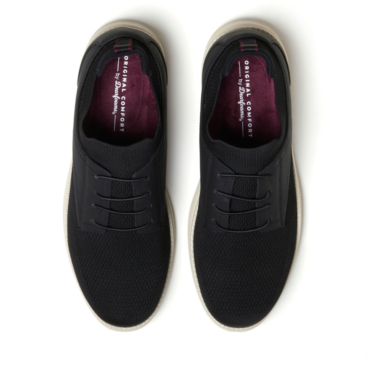 Мужские кроссовки Dearfoams Nash Stretch Knit Oxford Slip On, цвет: Чёрный — фото 3