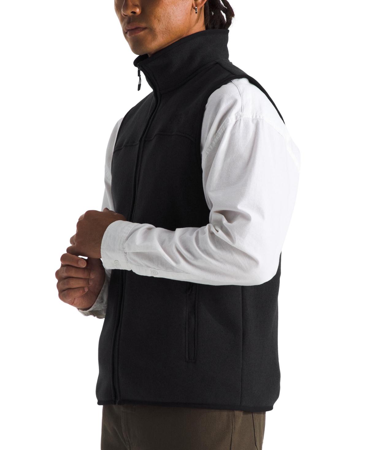 The North Face Men's Front Range Fleece Zip-Front Vest - Tnf Black Heather-npf