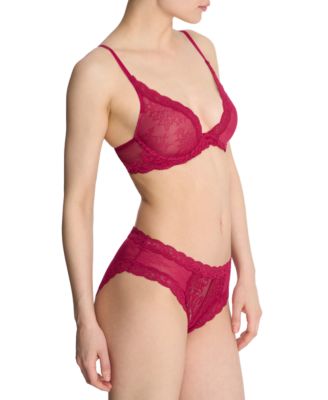 Feathers Low-Rise Sheer Hipster Underwear Lingerie 753023