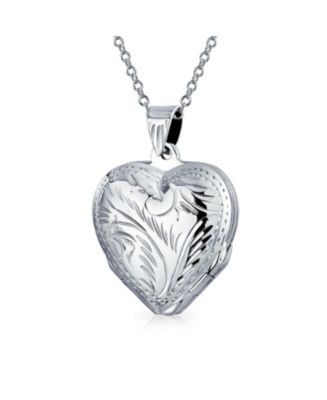 Bling Jewelry Four Way Multiple Photo Heart Lockets For Women Hold ...