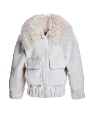 Women's Oversized Shearling Jacket