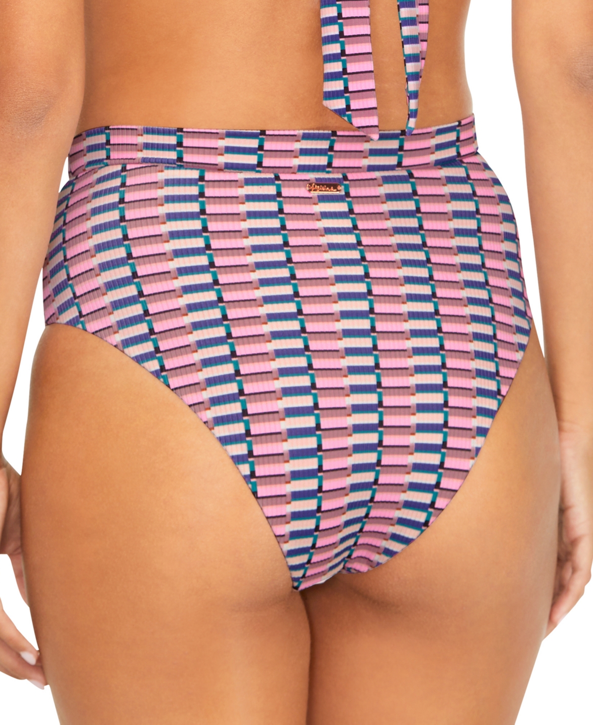 RAISINS JUNIORS' TROPICS GEO-PRINT HIGH-WAISTED BOTTOMS 
