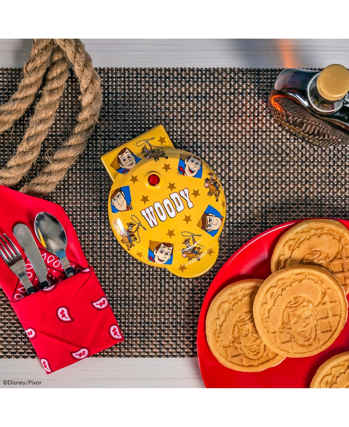 Uncanny Brands Disney Pixar Toy Story Woody Mini Waffle Maker - Kitchen Appliance