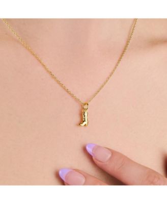 Cowboy Boot Pendant Charm Necklace