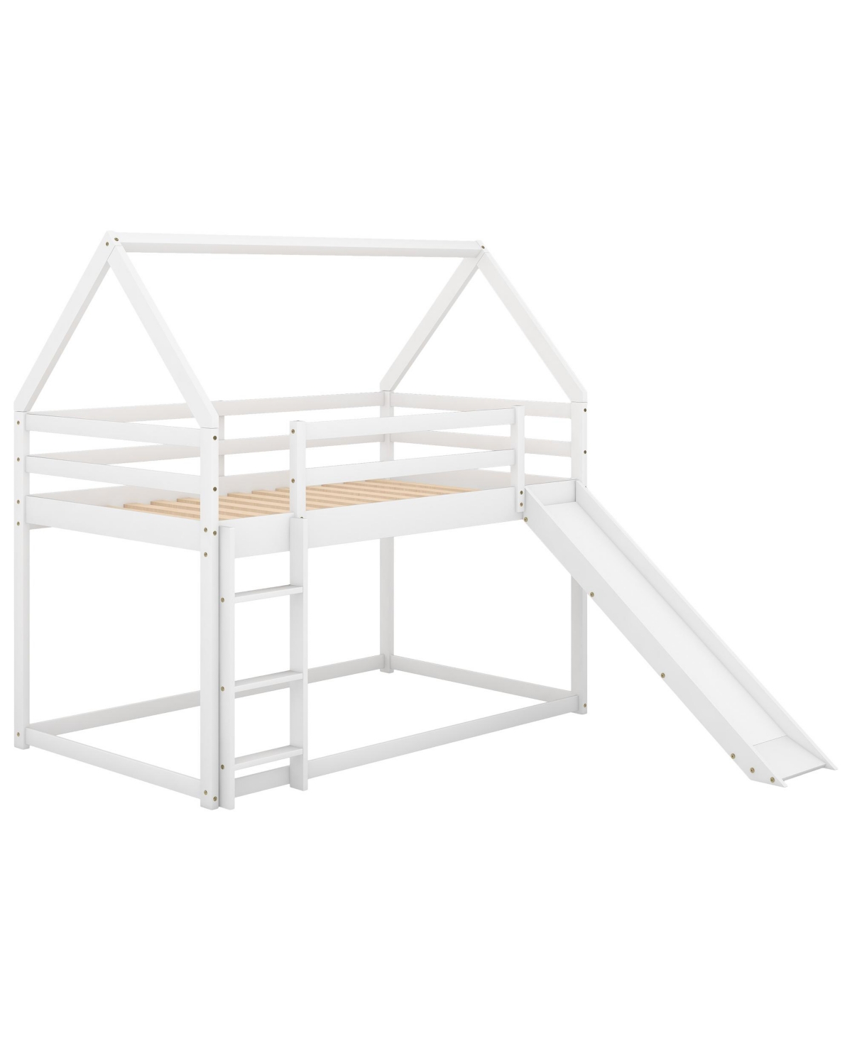 Slickblue Twin Size Boat-Shaped Platform Bed with Trundle and Storage