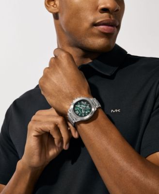 Men's Sage Chronograph Silver-Tone Stainless Steel Watch 42mm