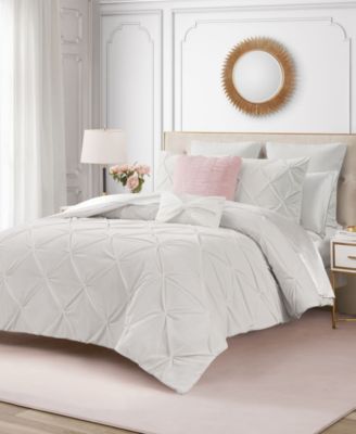 Kiss Pleat Plush 7-Pc. Comforter Set, Full/Queen