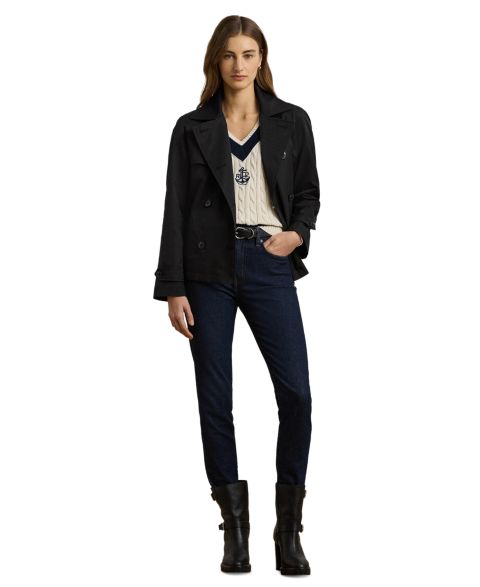 Женские куртки Lauren Ralph Lauren Women's Short Double-Breasted Trench Coat