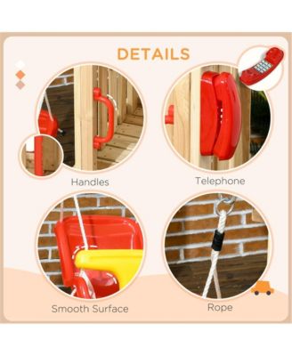 Wooden Swing Set – Durable Outdoor Playset for Kids with Swings, Slide, and Climbing Features for Backyard Fun