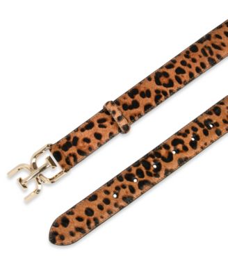 Women's Double-E Plaque Buckle Exotic Print Belt