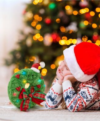 Star Brights 12" LED Light-Up Plush Holiday Wreath Toy, Created for Macy's