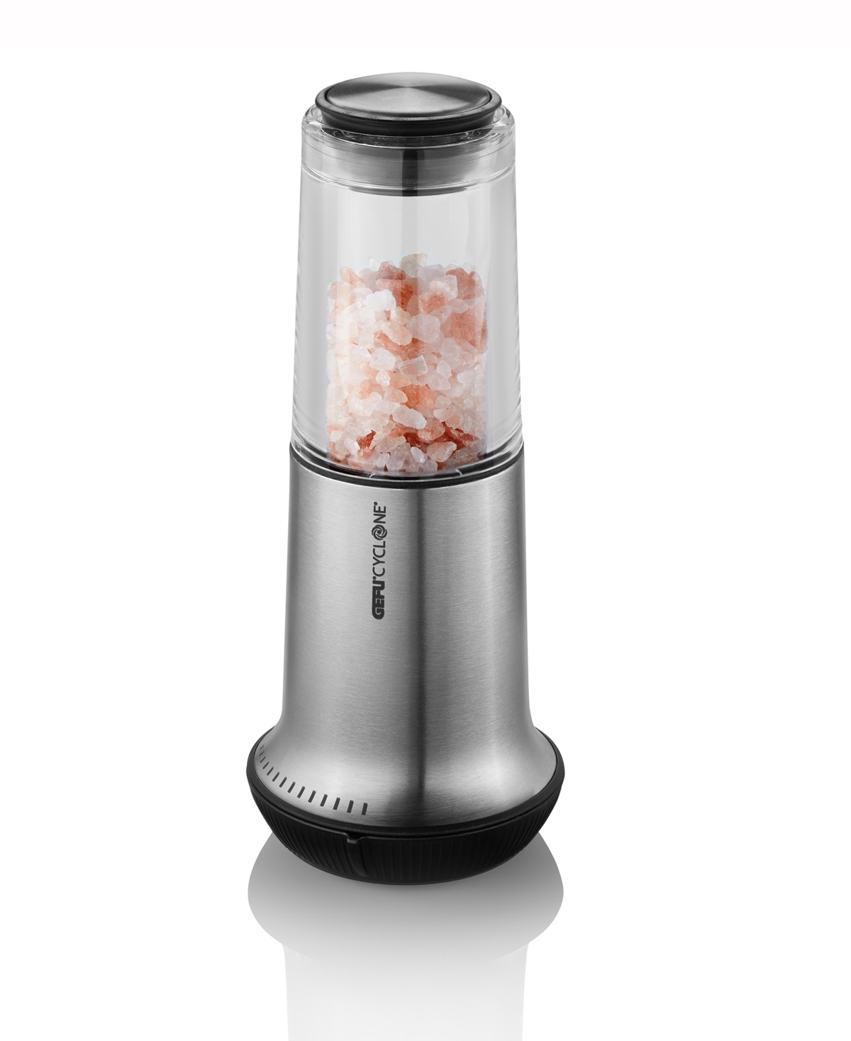 Gefu Stainless Steel With Ceramic Grinder Satin Finish Large Salt Or Pepper Mill In Silver