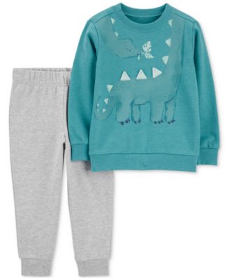 Carter's - Baby Boys Dinosaur Pullover Top & Jogger Pants, 2 Piece Set