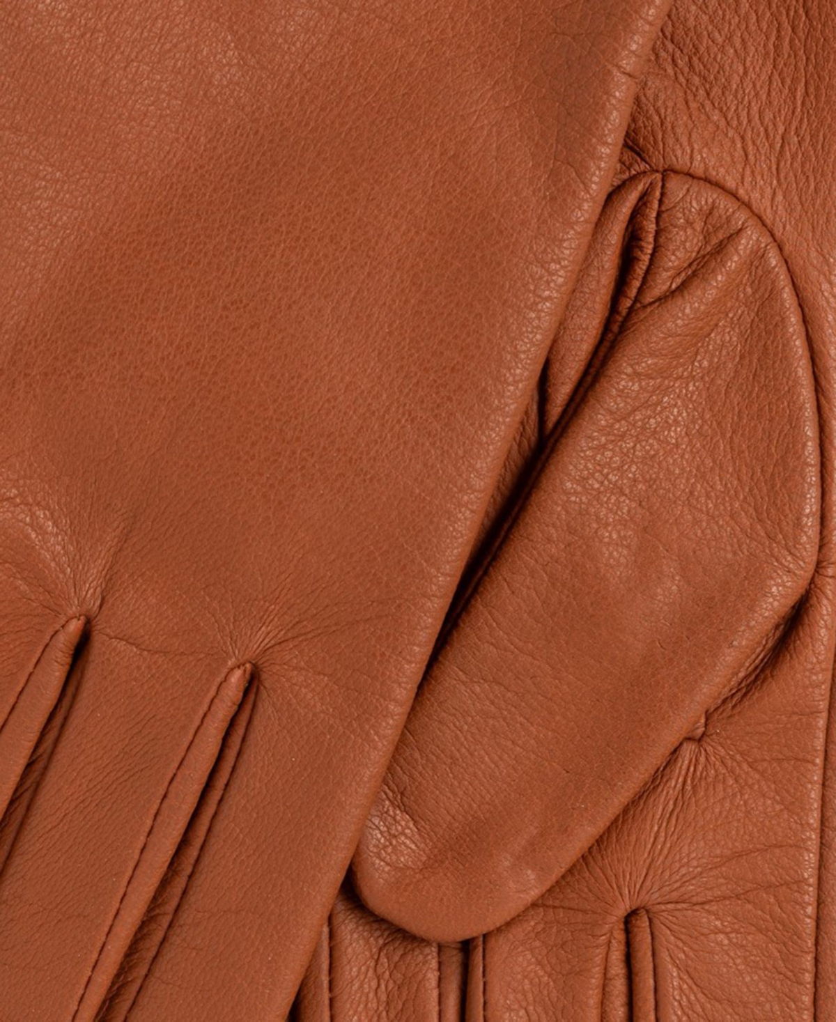 Ralph Lauren Pebble Leather Gloves With Horse Button In Cuoio