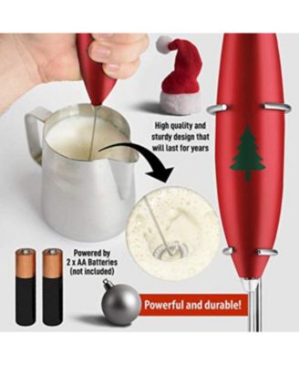 Milk Frother With Stand (Christmas Edition)