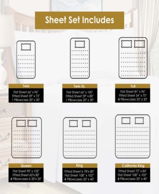 1000 Thread Count Cotton Blend Solid Deep Pocket Bed Sheet Set, California King