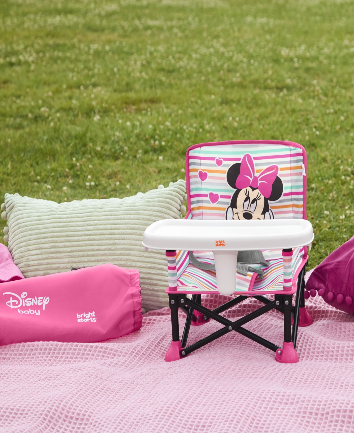 Bright Starts Baby Minnie Mouse Pop Ân Sit Portable Booster Seat In Multi