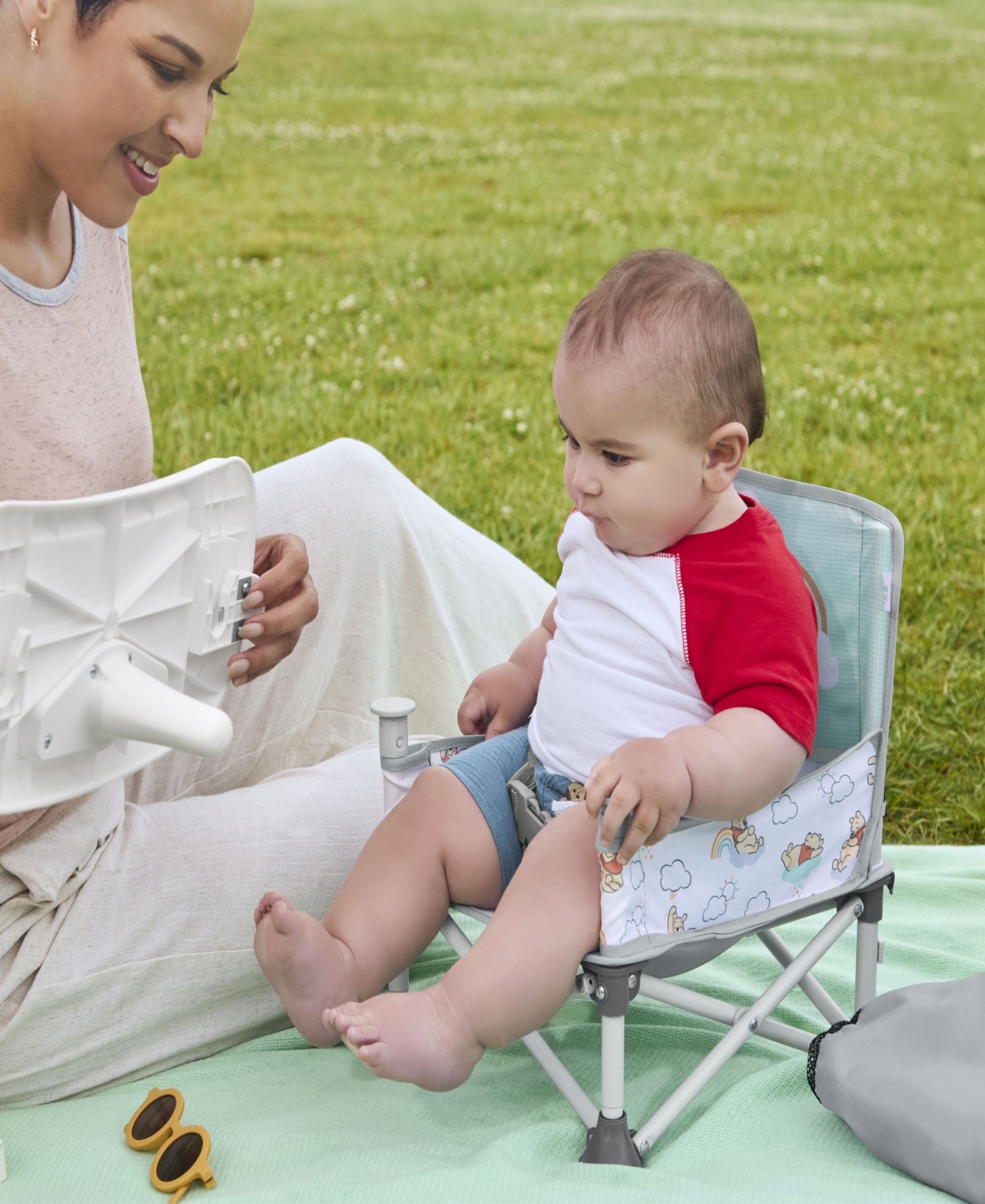 Bright Starts Baby Winnie The Pooh Pop Ân Sit Portable Booster Seat In Multi