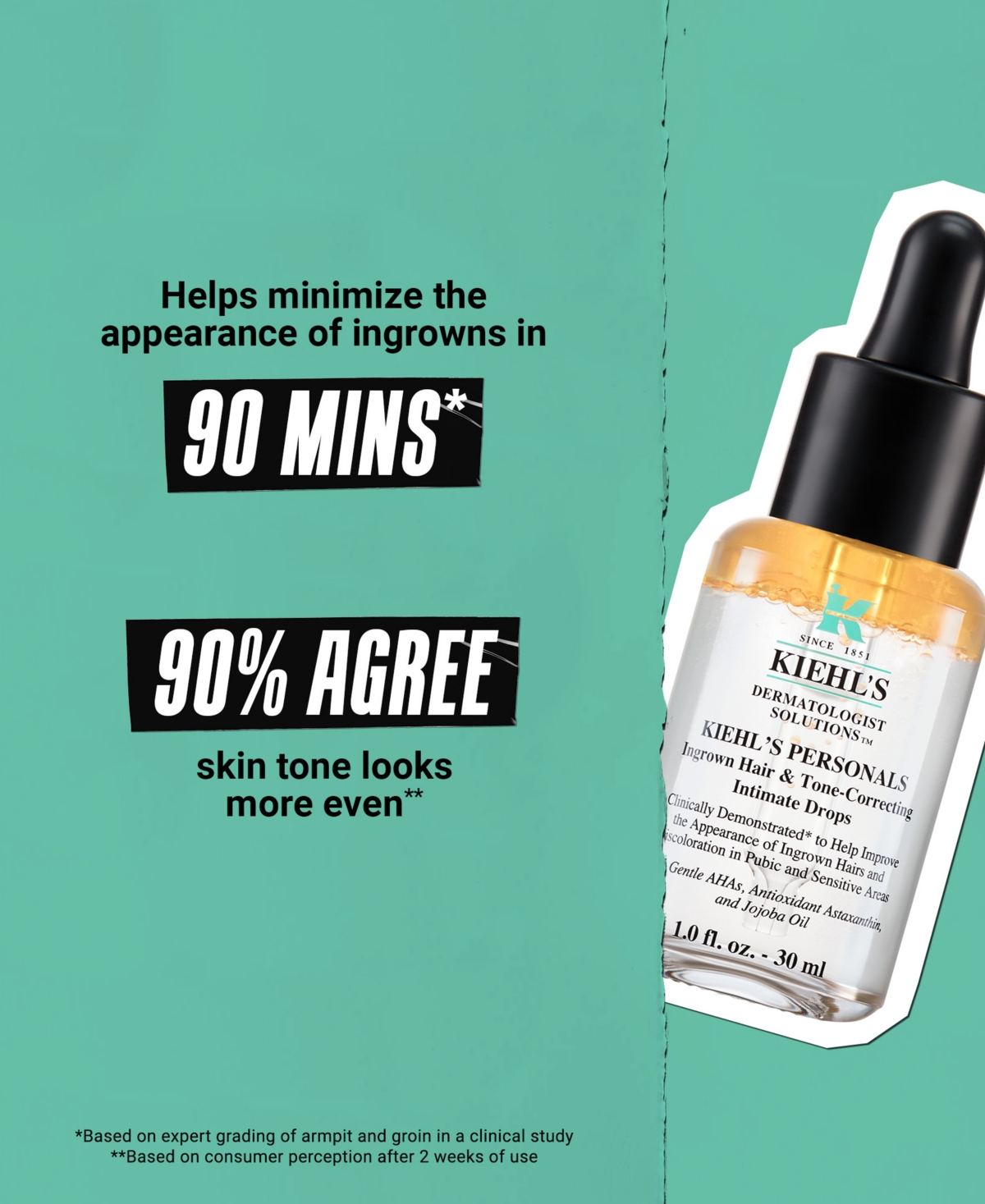 Kiehl's Since 1851 Ingrown Hair & Tone-correcting Intimate Drops In Personals Ingrown Hair  Tone-correcting