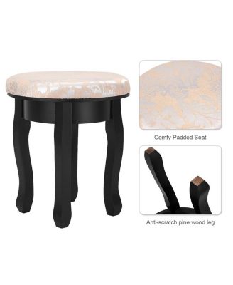 Vanity Makeup Table Set Bedroom Furniture with Padded Stool