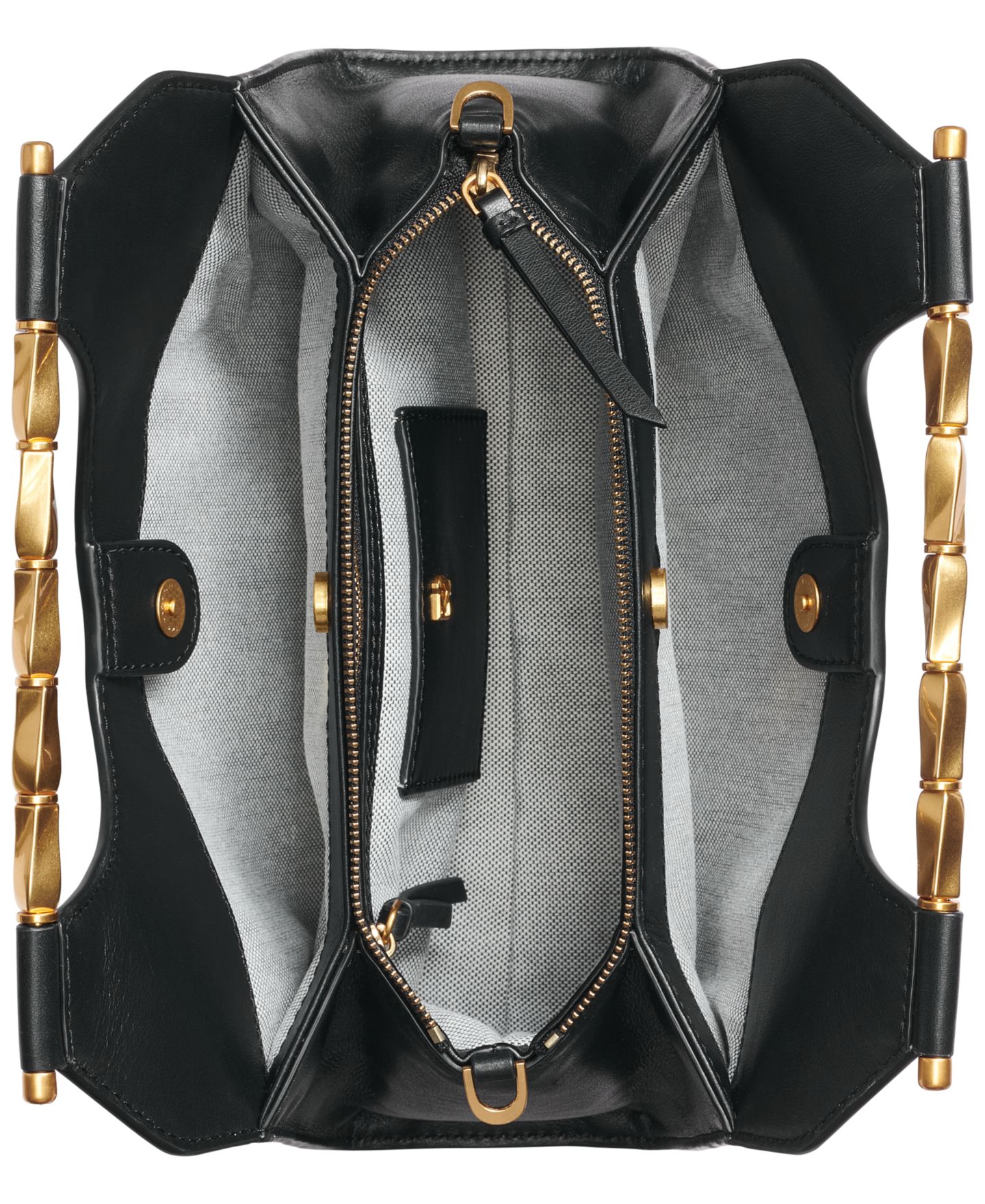 Женский клатч Donna Karan New York Commack Triple Compartment Clutch, цвет: Чёрный / Золотой — фото 6