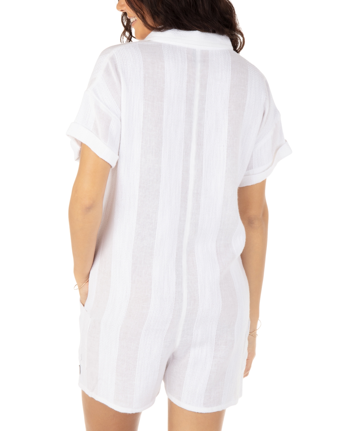HURLEY JUNIORS' STRIPED GAUZE JUMPER COVER-UP 