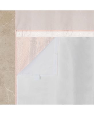 Starburst Water Repellent Crinkle Shower Curtain with Snap-in Liner and Hooks Set, 71"X72"