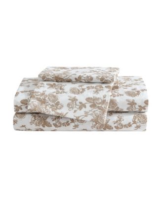 Printed Microfiber 4 Piece Sheet Set, Full