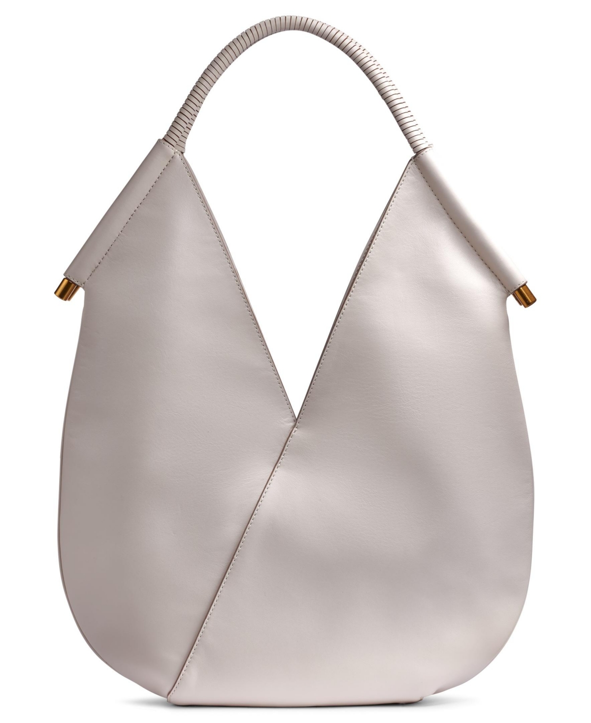 DONNA KARAN DONNA KARAN BALDWIN LARGE SHOULDER WITH LEATHER WRAPPED ROUNDED HANDLE 