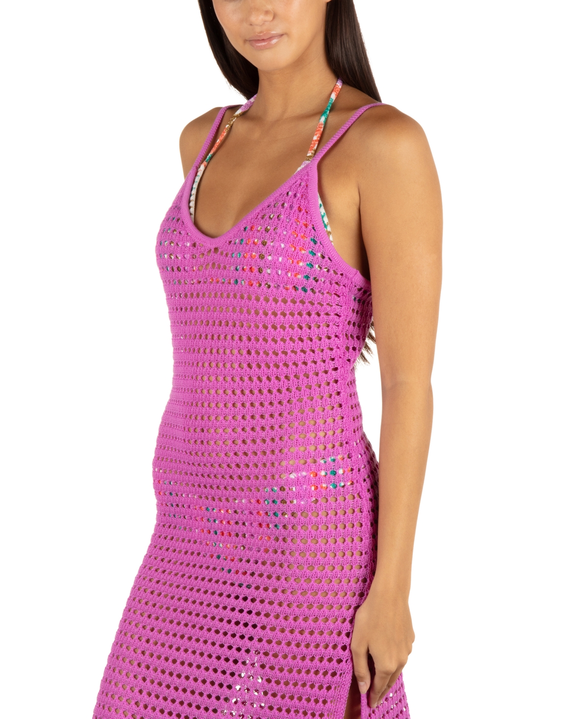 HURLEY JUNIORS' CROCHET MINI DRESS COVER-UP 