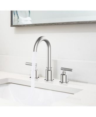 Garmin Bathroom Faucet, Bathroom Sink Faucet, 8 Inch Bathroom Faucet for Sink 3 Hole with Stainless Steel Pop-up Drain for Your Bathroom