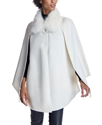 Women's Cashmere Cape with Buckle Detail