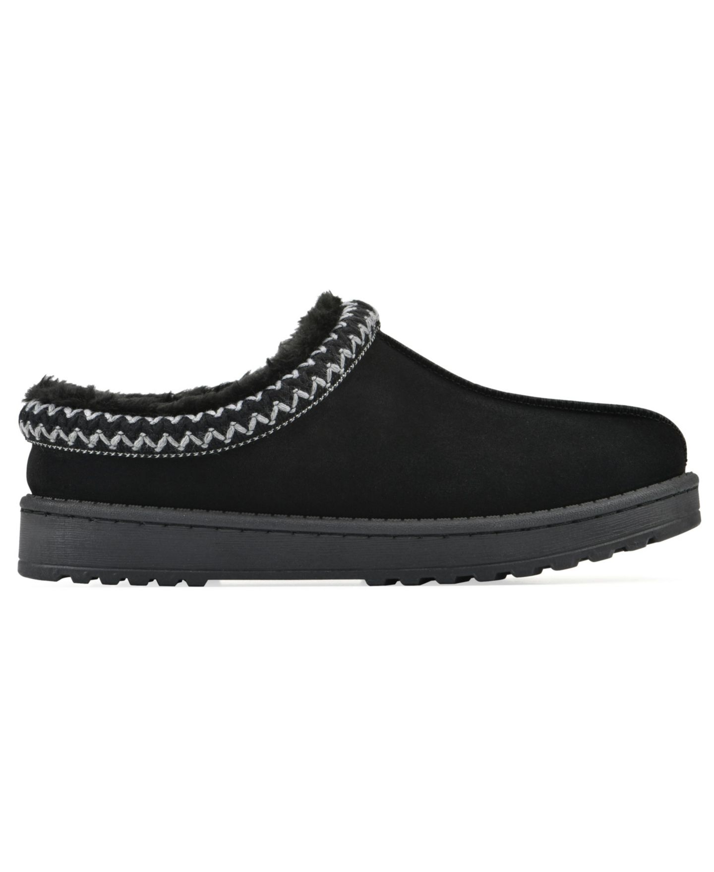 Женские сабо White Mountain Iceberg Leather Clog Slippers, цвет: Чёрный замшевый — фото 6
