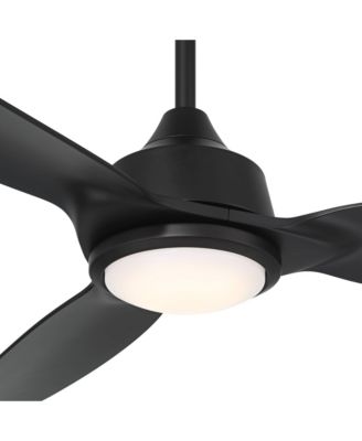 60" Revere Indoor Outdoor Ceiling Fan 3 Blade Customize LED Remote Control Matte Black Finish Bedroom Patio Damp Rated