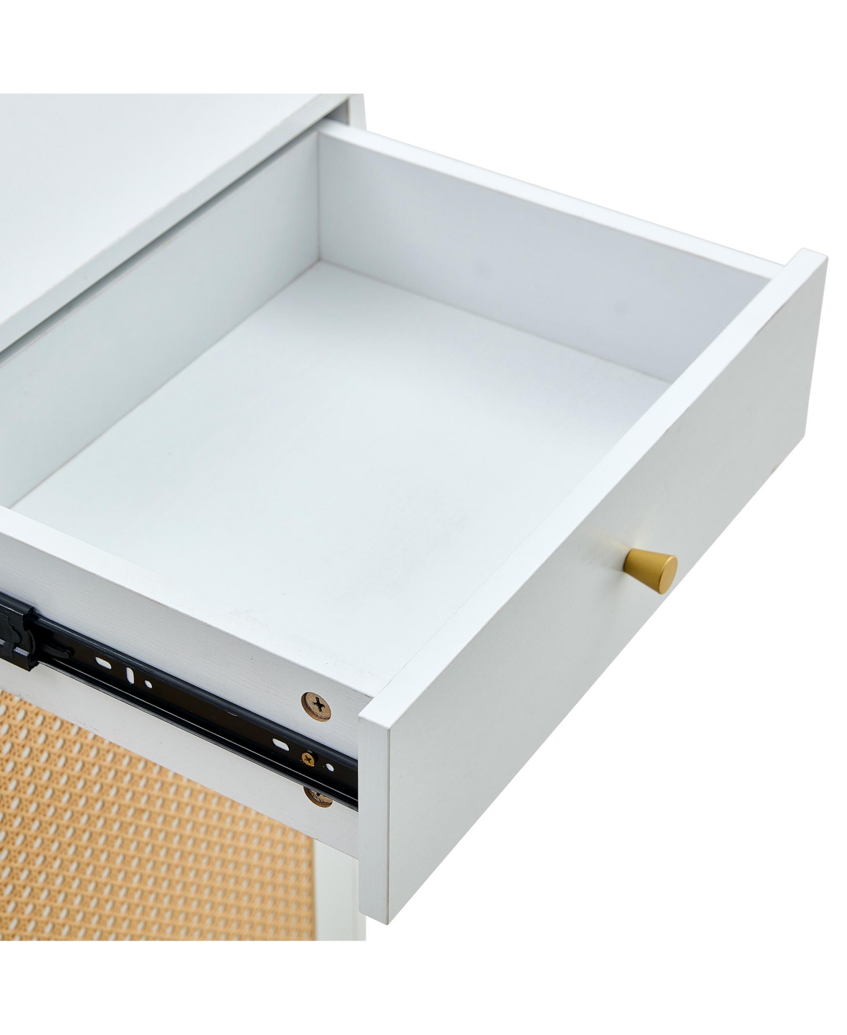 Slickblue Modern minimalist storage cabinet, rattan shoe cabinet, bed top cabinet. Beautiful shape, suitable for corridors and living rooms
