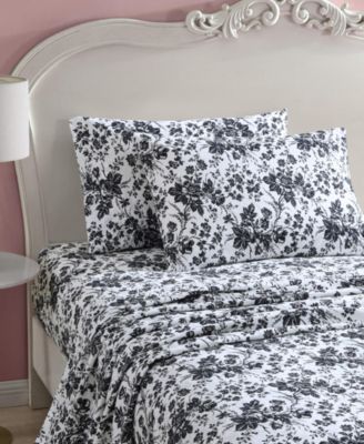 Printed Microfiber 3 Piece Sheet Set, Twin XL