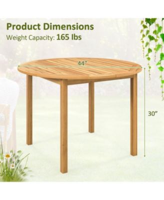 44" Round Outdoor Patio Dining Table