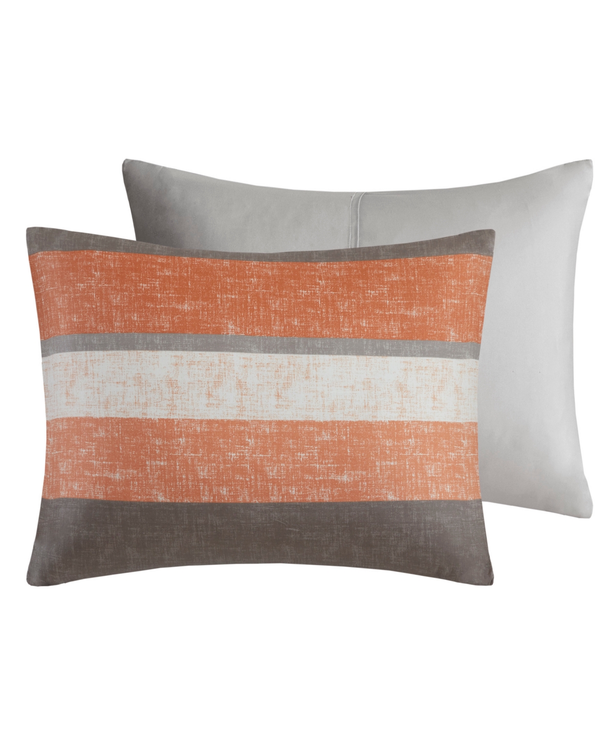 Madison Park Essentials Jaxon Wide Stripe 7-pc. Comforter Set, Full In Coral,grey