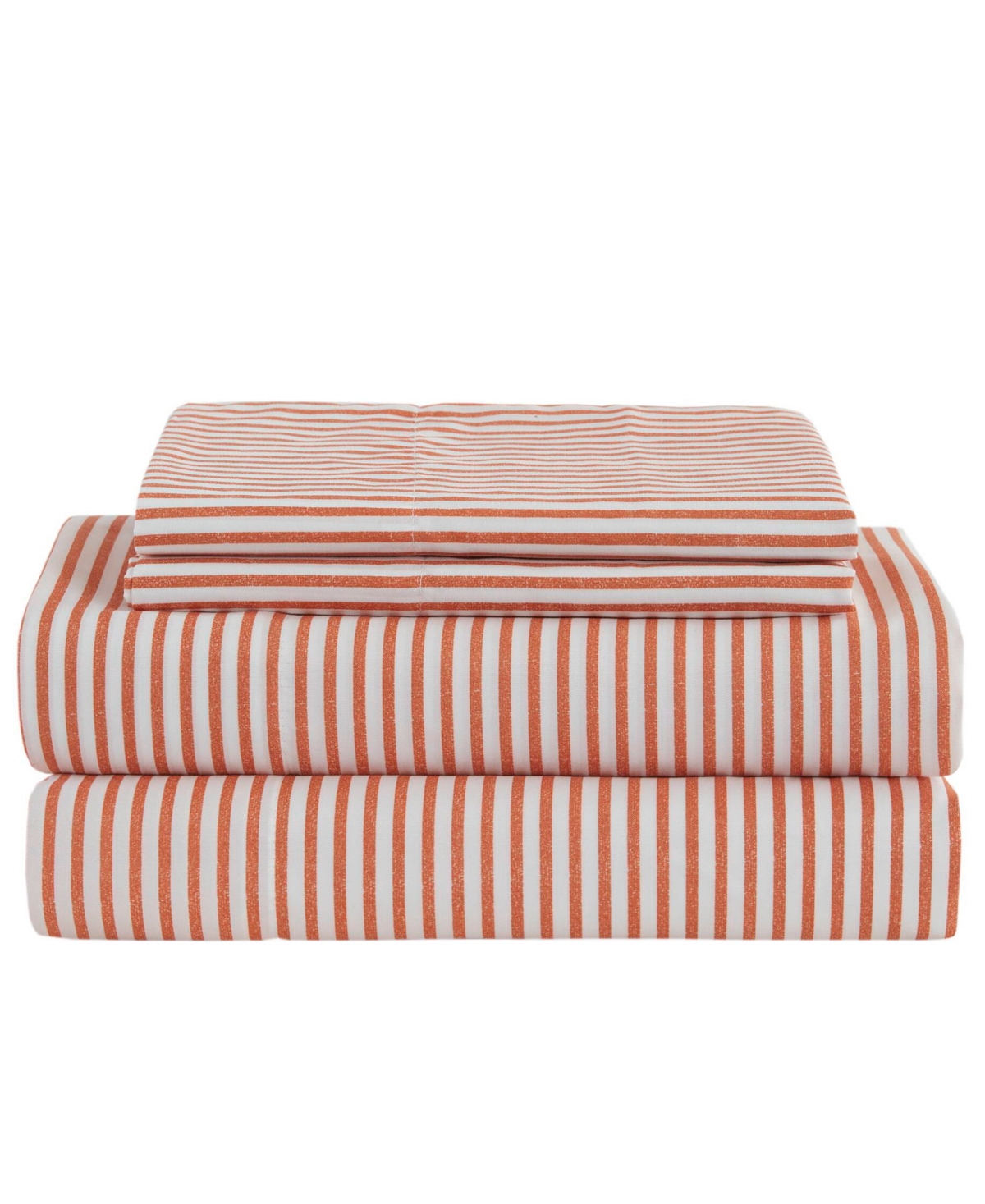 Madison Park Essentials Jaxon Wide Stripe 7-pc. Comforter Set, Full In Coral,grey