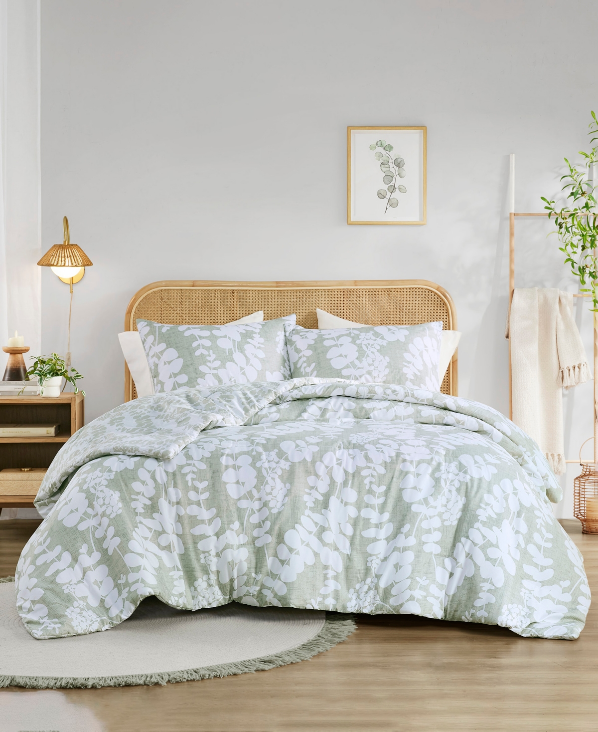 510 Design Aria Floral Print Reversible 3-pc. Comforter Set, King/california King In Light,pastel Brown