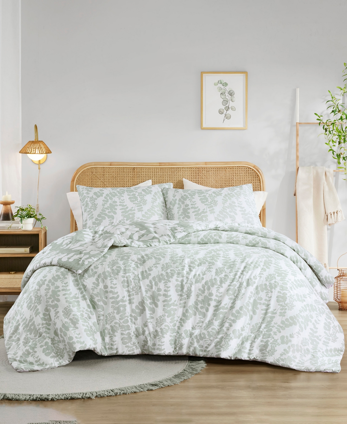 510 Design Aria Floral Print Reversible 3-pc. Comforter Set, King/california King In Light,pastel Brown