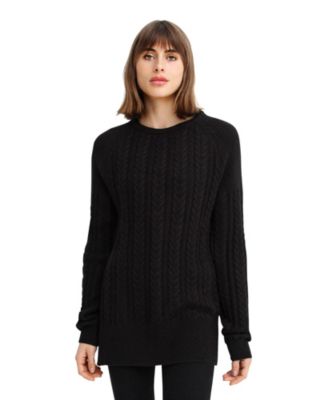 Women's At Last Cable Knit Jumper with Slit