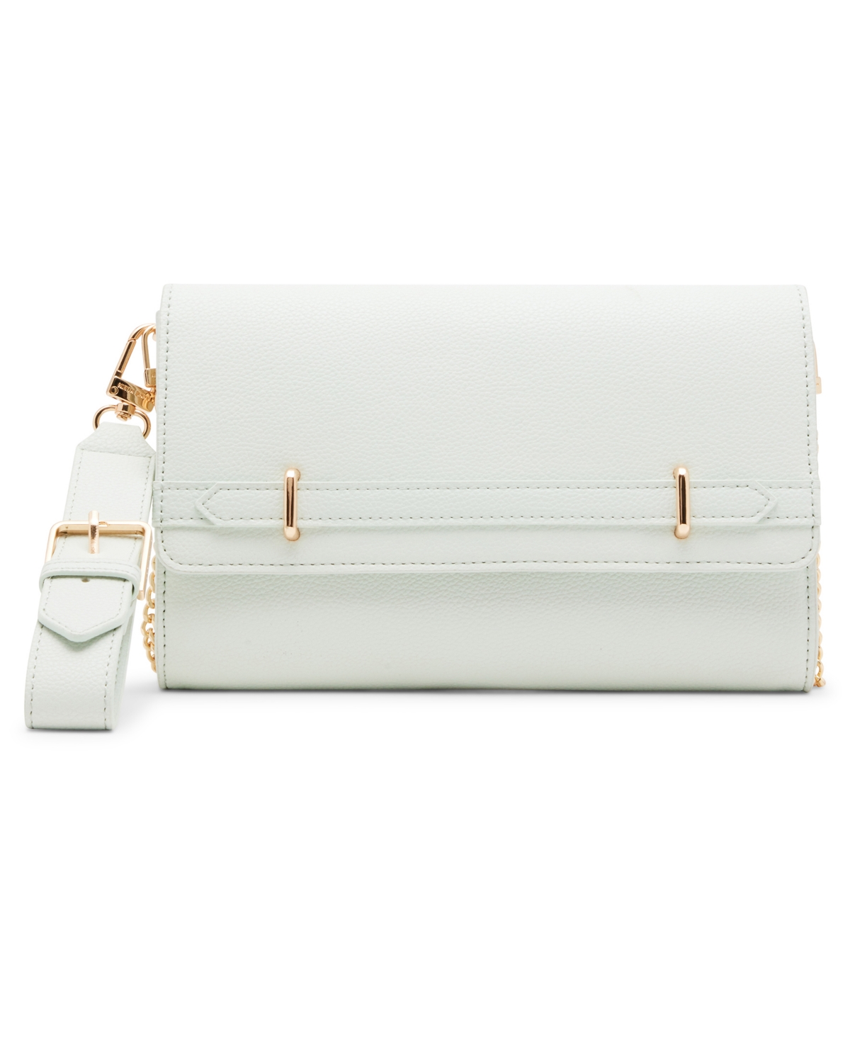 Anne Klein 3 In 1 Chain With Wristlet Strap Belted Wallet In White