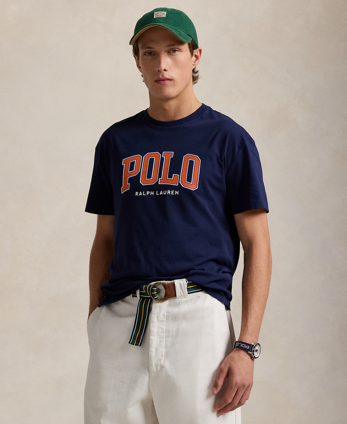 Polo Ralph Lauren Classic Fit Logo Jersey T-shirt In Cruise Navy