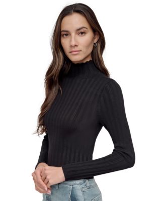 Petite Ribbed Mock-Neck Sweater