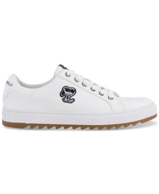Men's Side Heart Logo Patch Tumbled Leather Sneaker