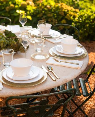 Rufolo Glass Gold Brushstroke Service Plate, Charger 13"