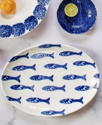 Santorini Fish Small Oval Platter