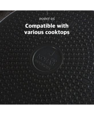 Kproduct4u 12.6" Prime Titanium Stone Coating Wok Pan, Black